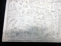 明治期古地図鳥瞰図「鎌倉総図江島金沢遠景」1点