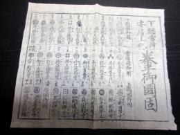 江戸期かわら版武鑑「下総常陸安房上総泰平御国固」1点