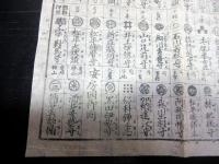 江戸期かわら版武鑑「下総常陸安房上総泰平御国固」1点