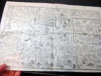 幕末～明治期古地図鳥瞰図「ならめいしょえづ（奈良名所絵図）」1点