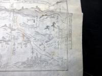 幕末～明治期古地図鳥瞰図「鎌倉絵図」1点