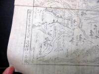 幕末～明治期古地図鳥瞰図「鎌倉絵図」1点