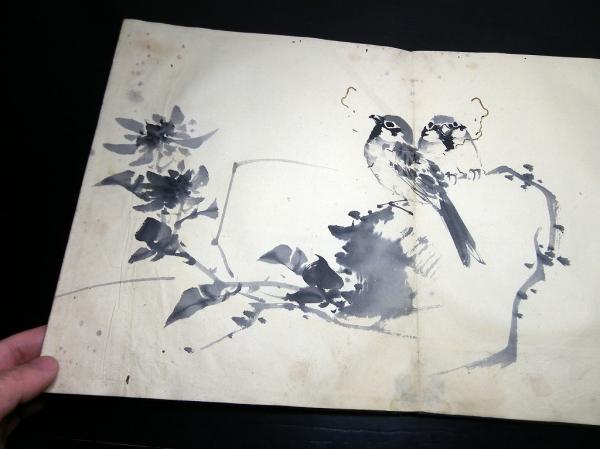 完売 和本江戸後期広渡湖秀（巌斐）「画帖」1帖/肉筆画(広渡湖秀（巌 和書