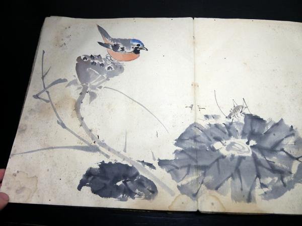 和本江戸後期広渡湖秀（巌斐）「画帖」1帖/肉筆画(広渡湖秀（巌