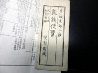 江戸文化14年（1817）摺物「親族便覧」1点/黄薇東郊子/備前高原熙黙夫の序