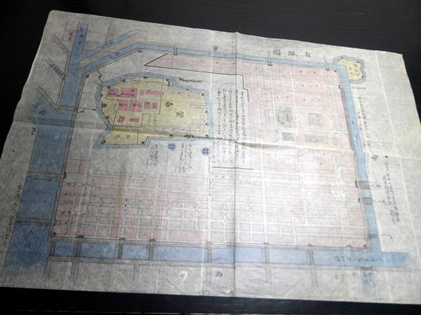 江戸後期『壬生城 城絵図』縄張図 城郭 近世大名 幕末 和本 古文書 古地図 幕末ぐらい古地図「大阪城絵図」1点/大坂の陣の縄張り図 / 古本、中古