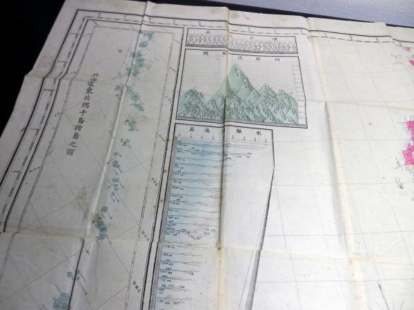 明治23年（1890）古地図「大日本地図」1舗/蒔田本也/銅版摺り