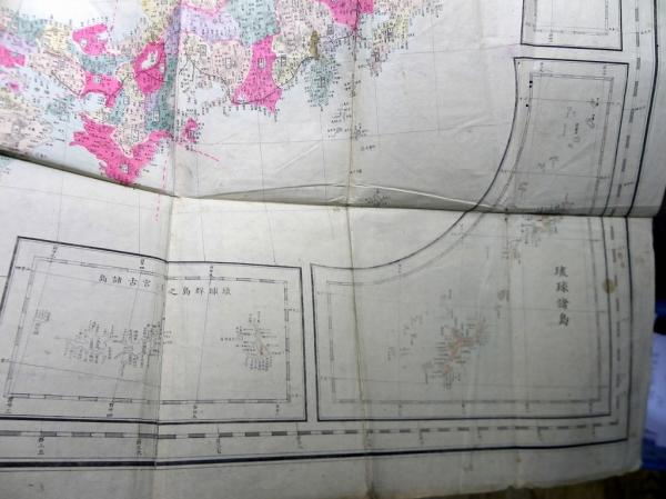 明治改正大日本明細全図」訂正増補明治24年刊 1舗|古地図 和本