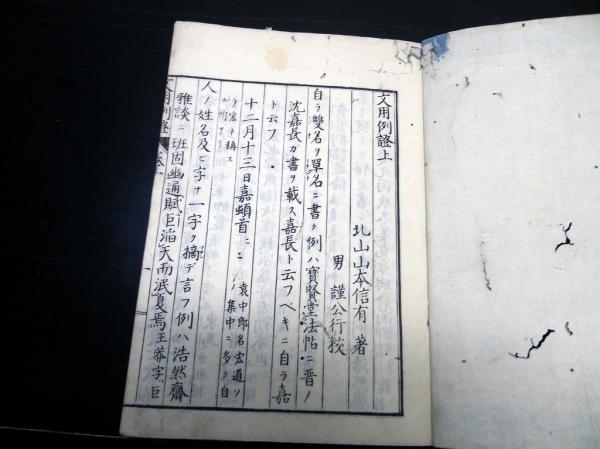 和本江戸寛政10年（1798）漢詩文文法「文用例証」上中下合1冊揃 | 山本