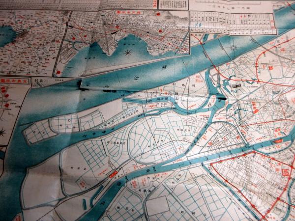 大正5年（1916）古地図「大阪市街全図」1点/日下わらじ屋/和楽路