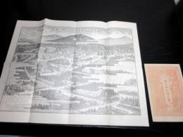 明治24年（1891）古地図鳥瞰図「官幣大社春日御社頭之図」1点/袋付き