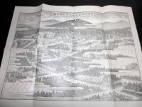 明治24年（1891）古地図鳥瞰図「官幣大社春日御社頭之図」1点/袋付き