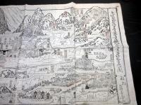 幕末～明治期古地図鳥瞰図「金毘羅善通寺弥谷寺道案内図」1点