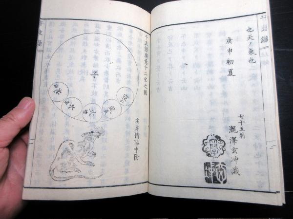 【受注生産品】 和本江戸万延元年（1860）占い「干支録」全1冊/袋付き(葛城昇斎 和書