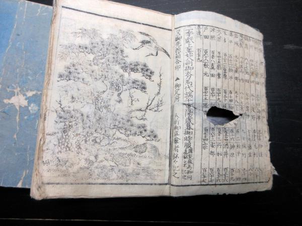 和本江戸天保3年（1832）大名幕府役人名鑑「天保武鑑」4冊揃い(須原屋