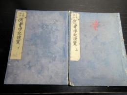 和本江戸寛政9年（1797）仏教梵字「悉曇字記捷覧」上下2冊揃い