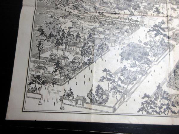 明治45年（1912）熱田神宮古地図鳥瞰図「熱田皇大神宮神苑図」1