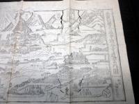 幕末～明治期古地図鳥瞰図「金毘羅善通寺弥谷寺道案内図」1点