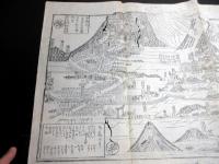 幕末～明治期古地図鳥瞰図「金毘羅善通寺弥谷寺道案内図」1点