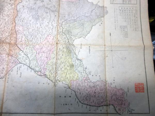 明治22年（1889）群馬県古地図「改正上野国全図」1舗(徳江幹造