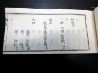 和本明治2年（1869）頃新政府の武鑑「職員録」全1冊