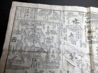 幕末～明治期古地図鳥瞰図「ならめいしょえづ（奈良名所絵図）」1点