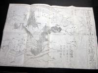 明治期古地図鳥瞰図「遠州秋葉山発水場略図」1点