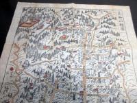 江戸期古地図鳥瞰図「高野山絵図」1点