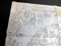 明治期古地図鳥瞰図「大和国法隆寺伽藍之図」1点