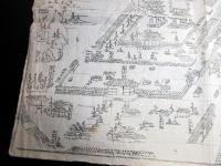 明治期古地図鳥瞰図「大和国法隆寺伽藍之図」1点
