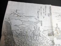幕末～明治期古地図鳥瞰図「信州筑摩郡木曽庄浦嶋旧跡/寝覚山臨川寺図」1点