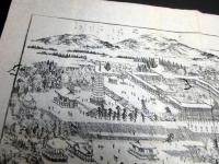 幕末～明治期古地図鳥瞰図「多武峯之図」1点