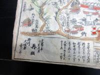 江戸文政10年（1827）古地図鳥瞰図「高野山独案内」1点(大坂屋