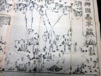江戸期かわら版古地図摺物「海陸御固泰平鑑」1点