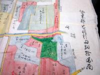 江戸嘉永3年（1850）古地図「尾張国海東郡廻間村田畑絵図面」1点