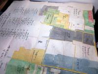 江戸嘉永3年（1850）古地図「尾張国海東郡廻間村田畑絵図面」1点