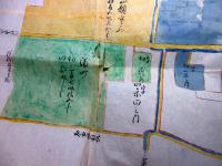 江戸嘉永3年（1850）古地図「尾張国海東郡廻間村田畑絵図面」1点