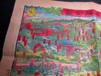 明治41年（1908）古地図鳥瞰図「奈良名勝全図」1点