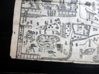 幕末～明治期古地図鳥瞰図「ならめいしょえづ（奈良名所絵図）」1点