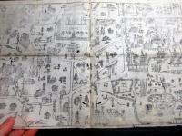 幕末～明治期古地図鳥瞰図「ならめいしょえづ（奈良名所絵図）」1点