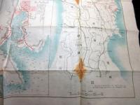 明治39年（1906）古地図「大船渡築港鉄道鉄業起業目論見図」1点（袋付き）