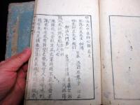 和本江戸安永6年（1777）跋占い「相法神心論（相法天中巻神心論）」2冊揃い/石竜子/古書古文書/木版摺り