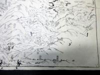 幕末～明治期古地図鳥瞰図「箱根温泉絵図（仮題）」1点