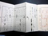 和本幕末期ぐらい西洋式銃の性能表折本「発射表」1帖