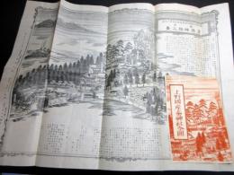 昭和15年（1940）古地図鳥瞰図「上野国産泰神社全景」1点（袋付き）