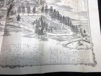 昭和15年（1940）古地図鳥瞰図「上野国産泰神社全景」1点（袋付き）