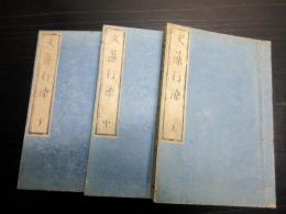 和本江戸天明2年（1782）漢詩文辞書「文藻行潦」上中下3冊揃い