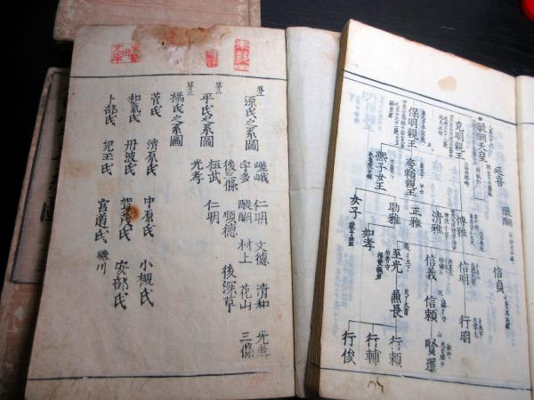 和本江戸期系図集「本朝皇胤紹運録/諸家大系図」12冊 / 古本、中古本