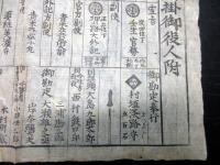 江戸期かわら版武鑑「御転任御任槐御用掛御役人附」1点
