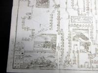 明治22年（1889）古地図道中記「東北駅路便覧」1点